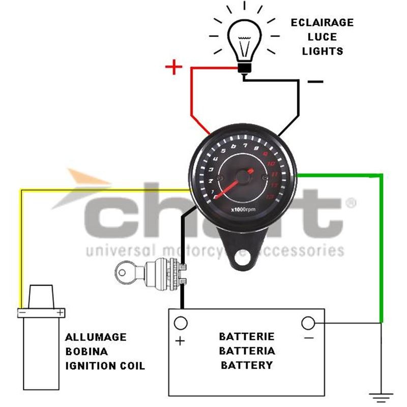 Compte Tour Vintage Noir